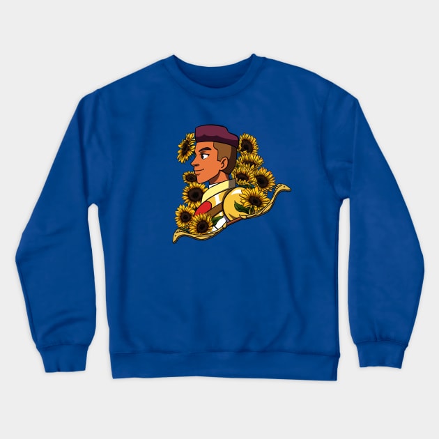 Sunflower Bow Crewneck Sweatshirt by NightGlimmer